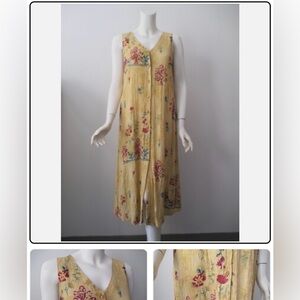 Jams World Vintage Floral V-Neck Midi Dress